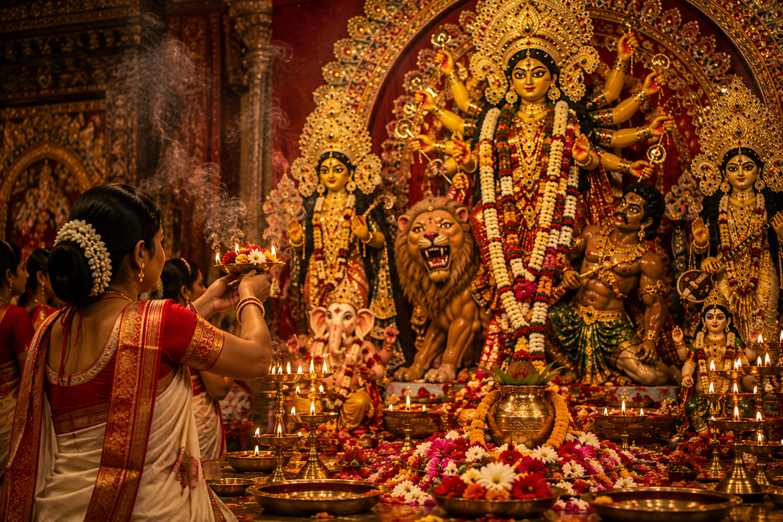 Maha Ashtami: A Day of Devotion and Pushpanjali
